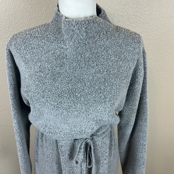 HYFVE COZY GREY BOUCLE MOCK NECK SWEATER DRESS - Picture 4 of 9